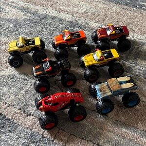 Monster Jam Truck Toy Set - Lot of 7 Trucks